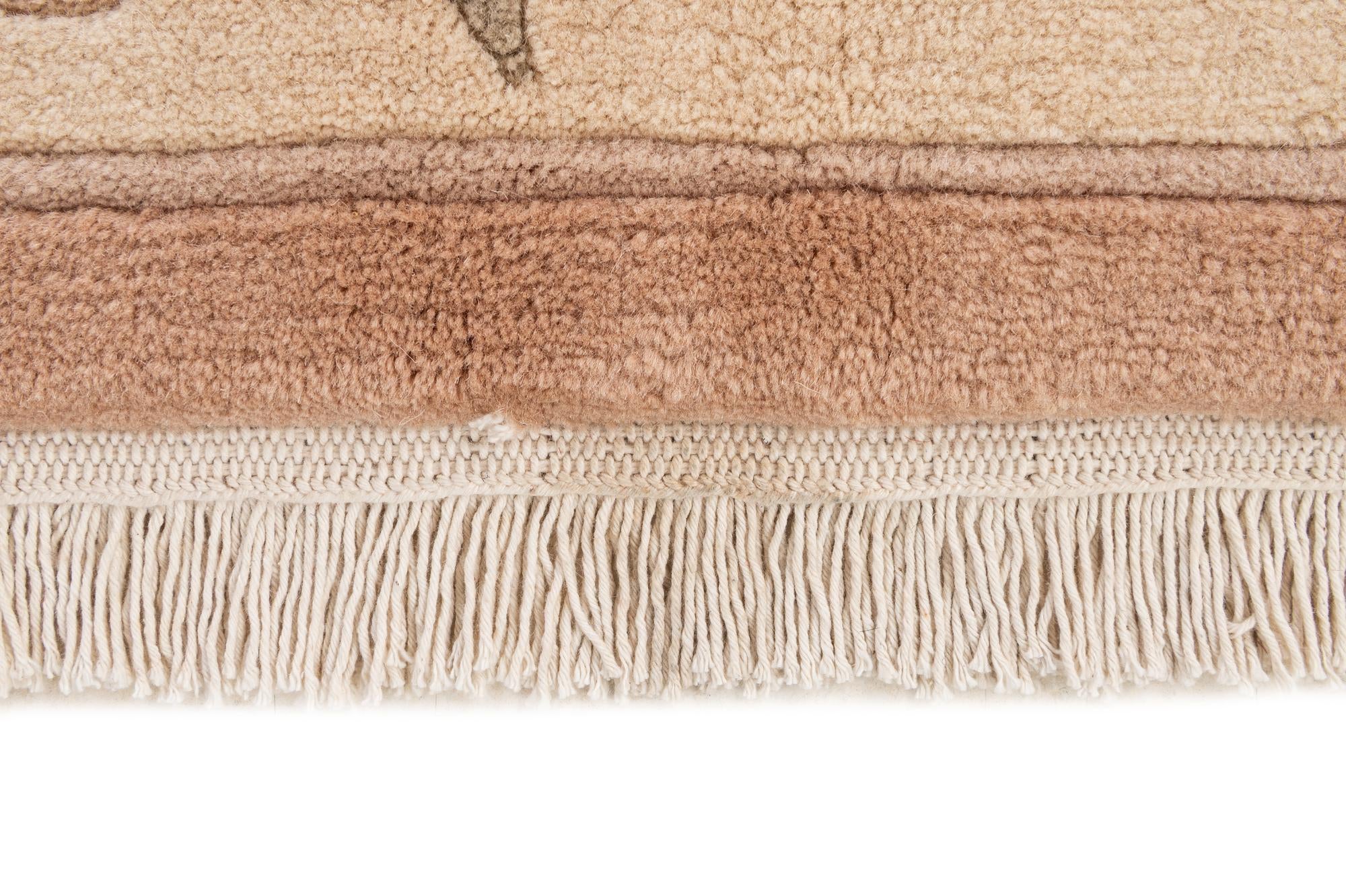 6' 9 x 8' 4 Hand Knotted Nepal Wool Rug