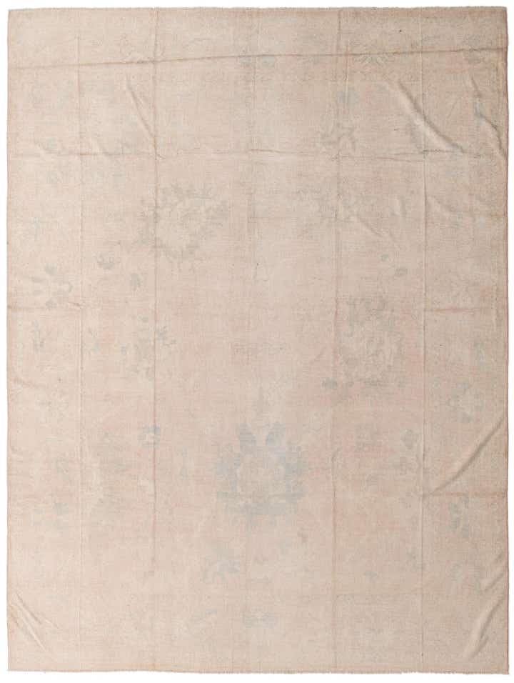 10' 4 x 13' 10 Hand Knotted Oushak Wool Rug