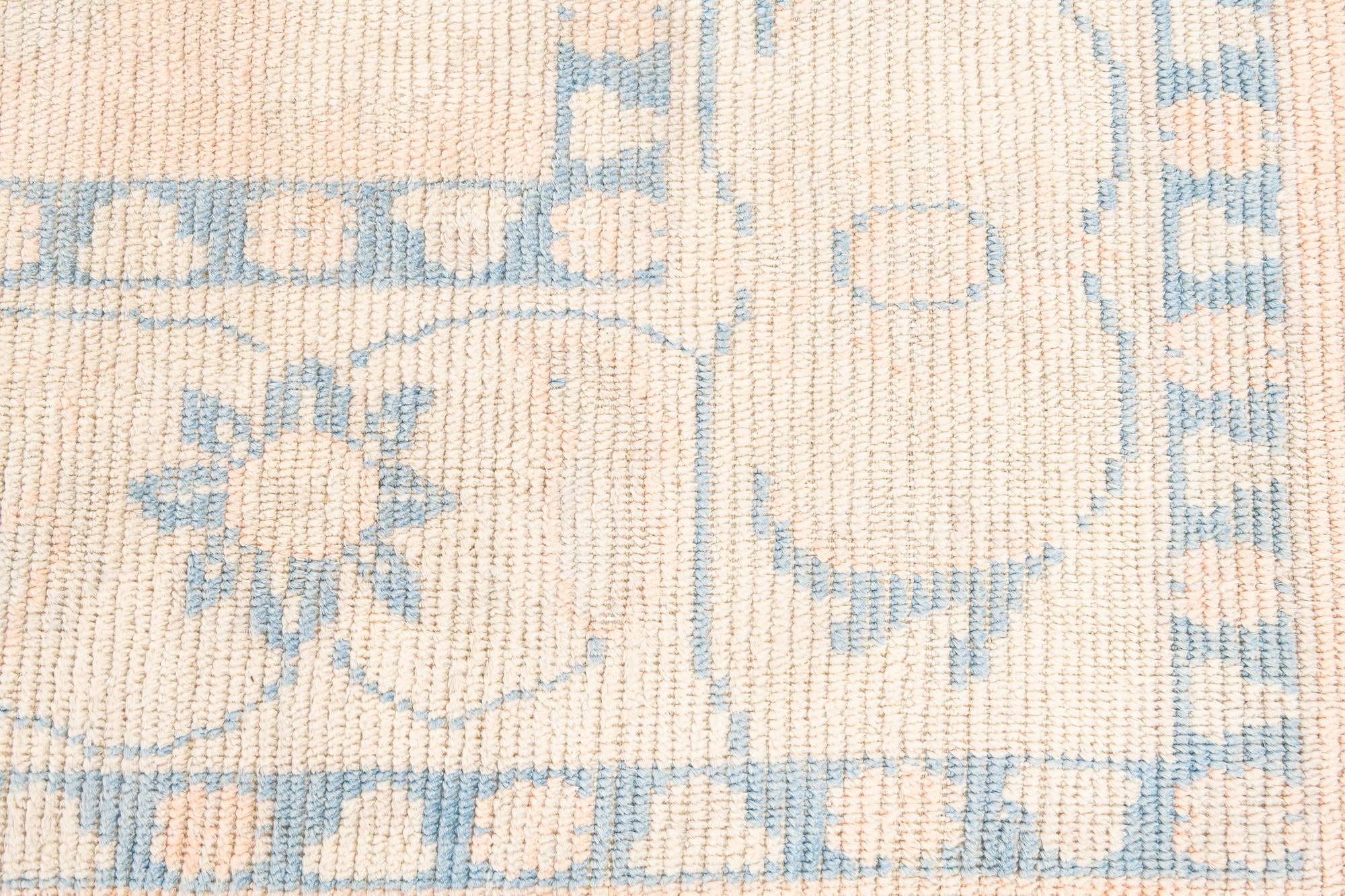 8' 1 x 10' 3 Hand Knotted Oushak Wool Rug