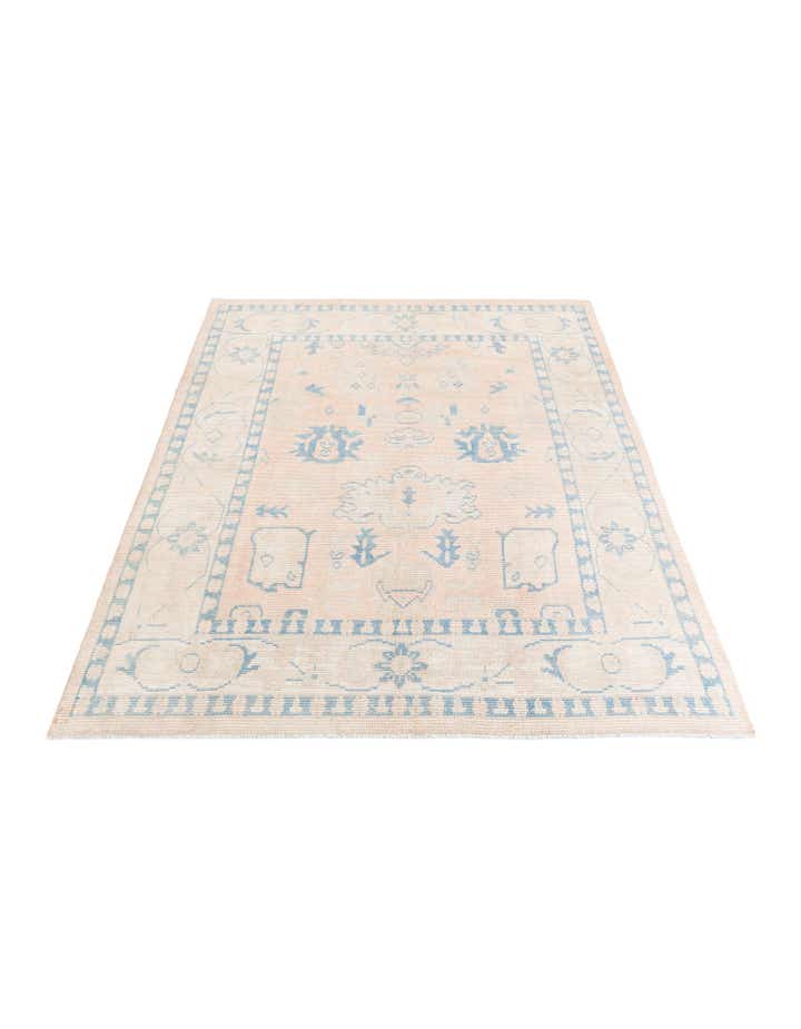 8' 1 x 10' 3 Hand Knotted Oushak Wool Rug