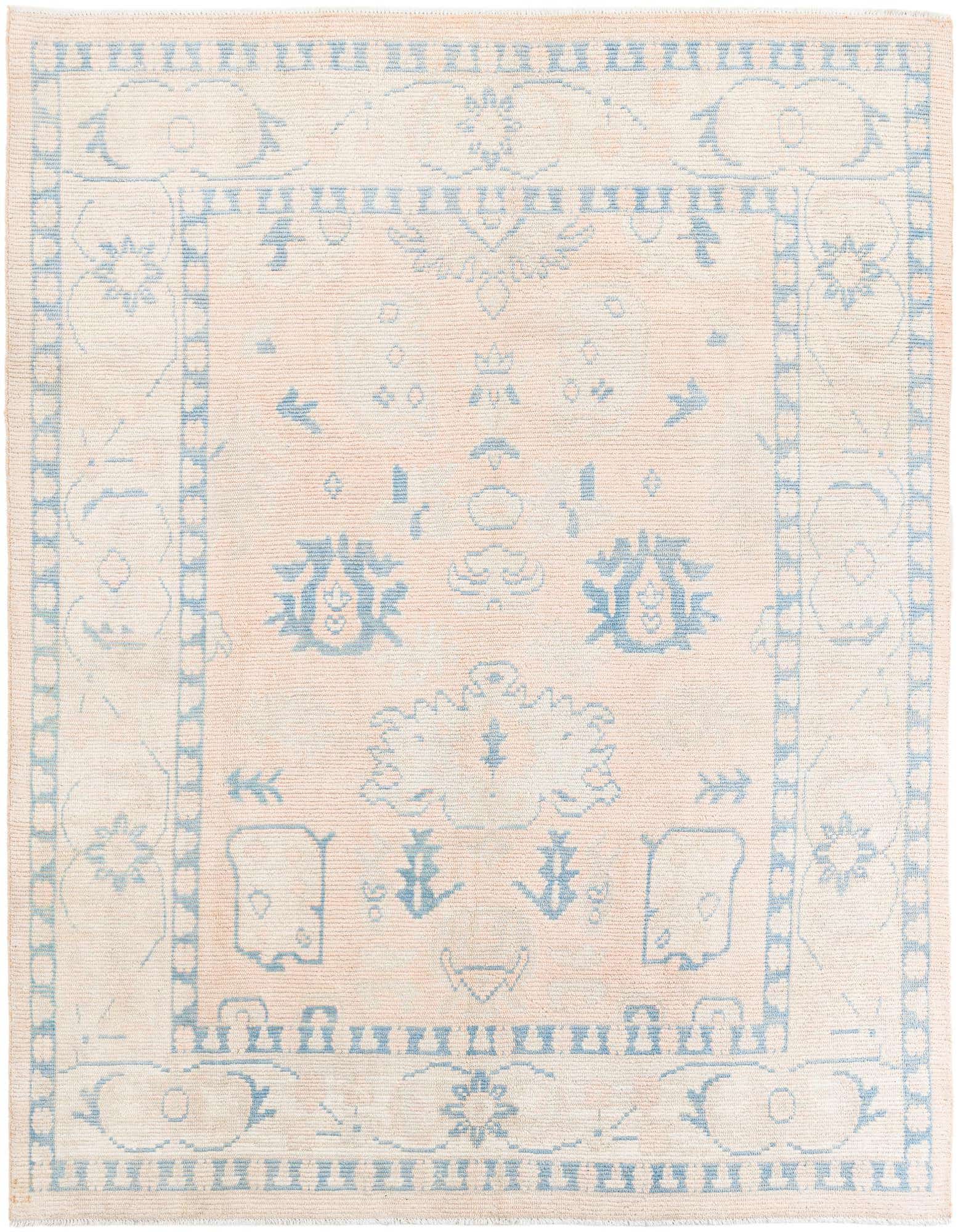 8' 1 x 10' 3 Hand Knotted Oushak Wool Rug