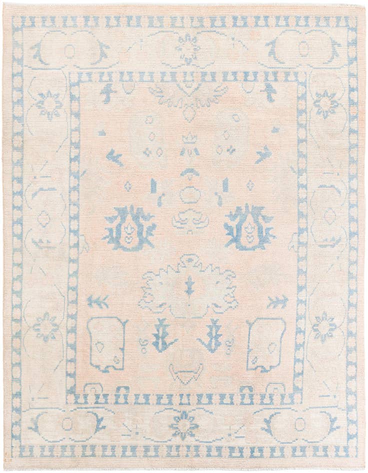 Detail image of 8' 1 x 10' 3 Hand Knotted Oushak Wool Rug