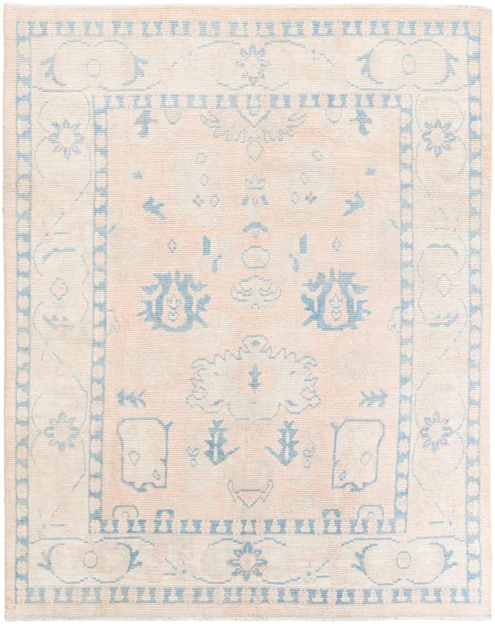 8' 1 x 10' 3 Hand Knotted Oushak Wool Rug
