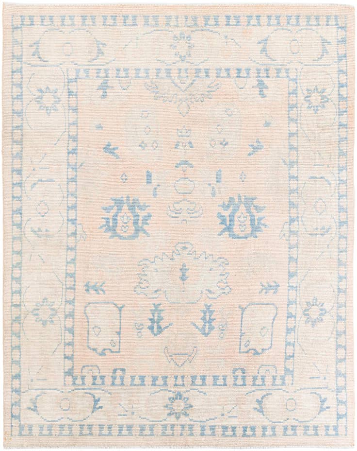 Detail image of 8' 1 x 10' 3 Hand Knotted Oushak Wool Rug