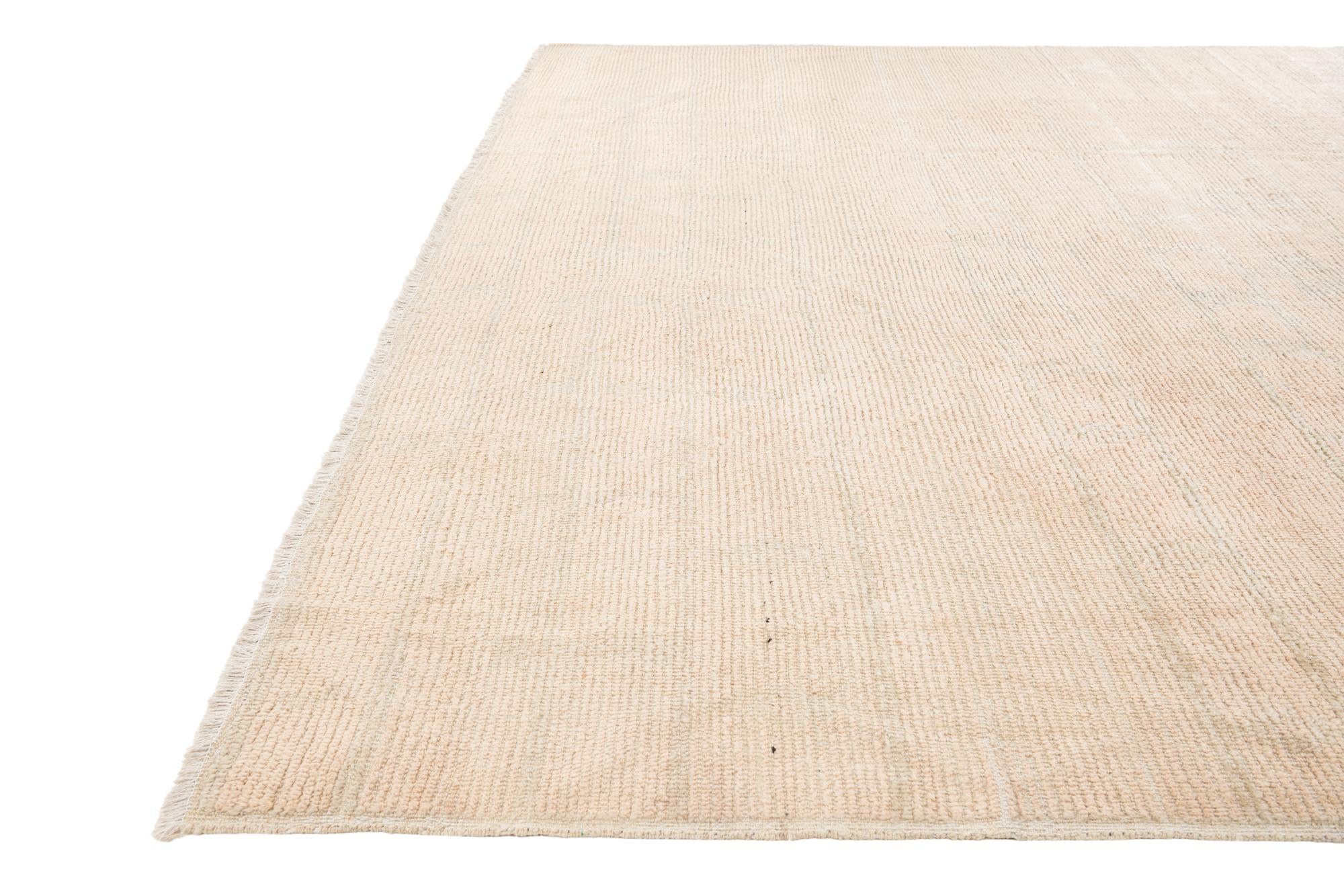 9' 2 x 11' 10 Hand Knotted Oushak Wool Rug