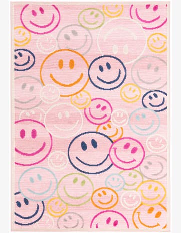 Light Pink Easy-Clean Indoor / Outdoor Rug