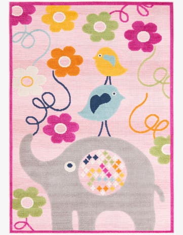 Light Pink Easy-Clean Indoor / Outdoor Rug