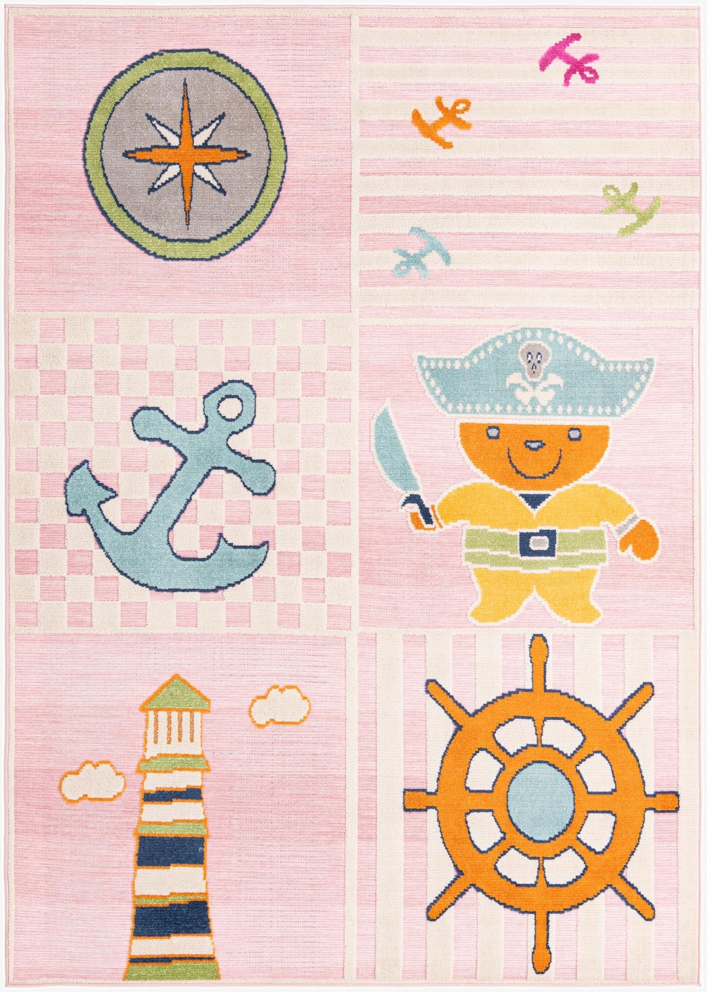 5' 3 x 7' 7  Washable  Indoor / Outdoor Rug