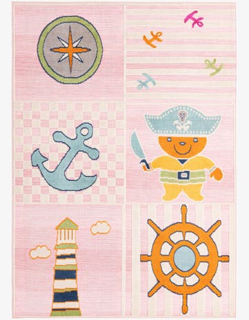 5' 3 x 7' 7 Easy-Clean Indoor / Outdoor Rug