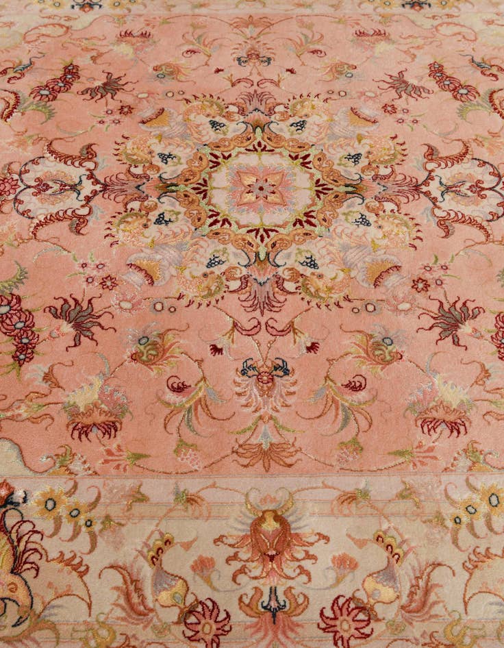 Detail image of 5' 8 x 8' 3 Hand Knotted Tabriz Persian Rug