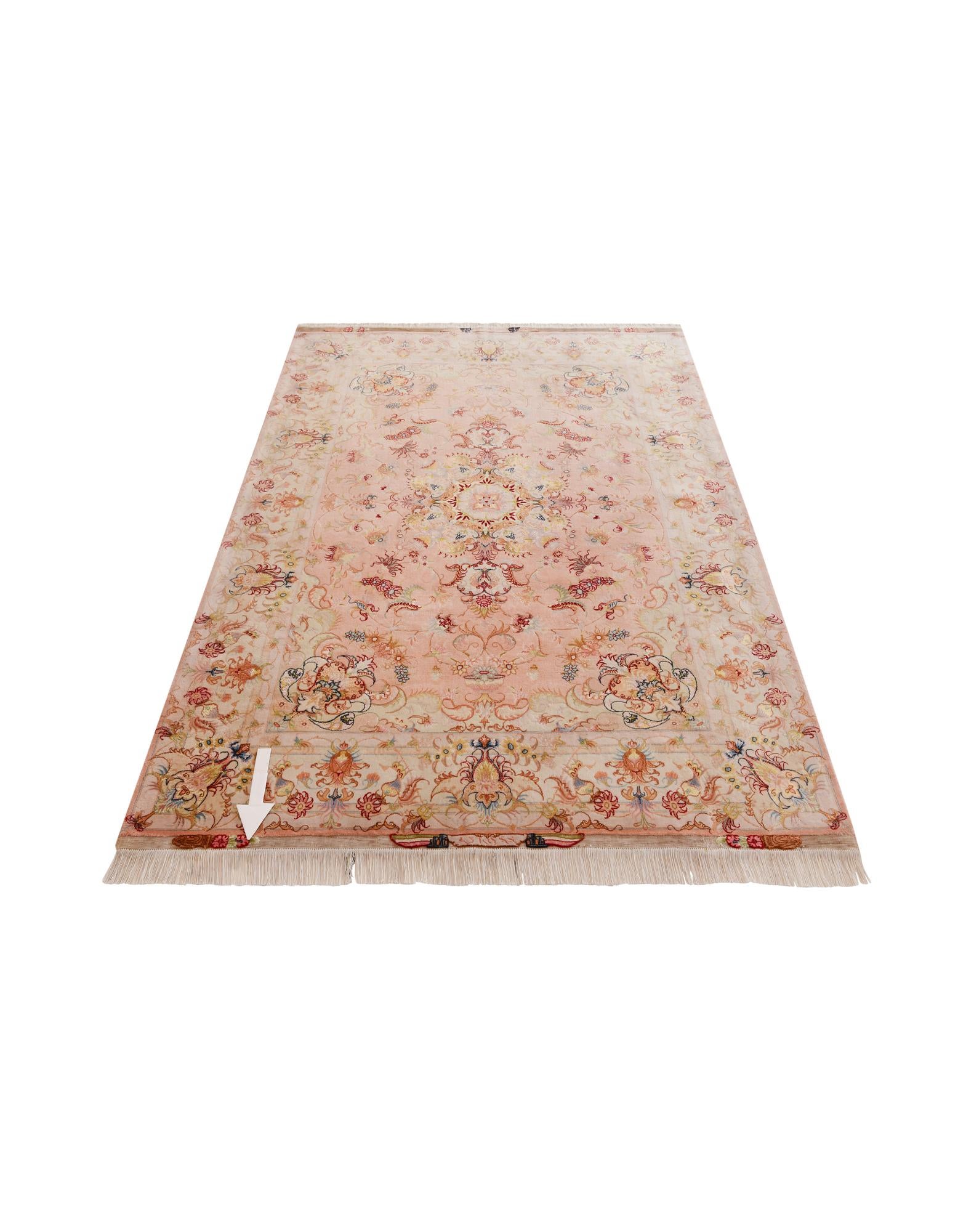 5' 8 x 8' 3 Hand Knotted Tabriz Persian Rug