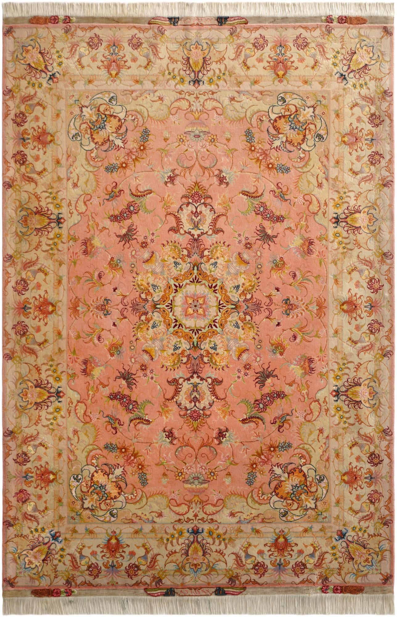 5' 8 x 8' 3 Hand Knotted Tabriz Persian Rug