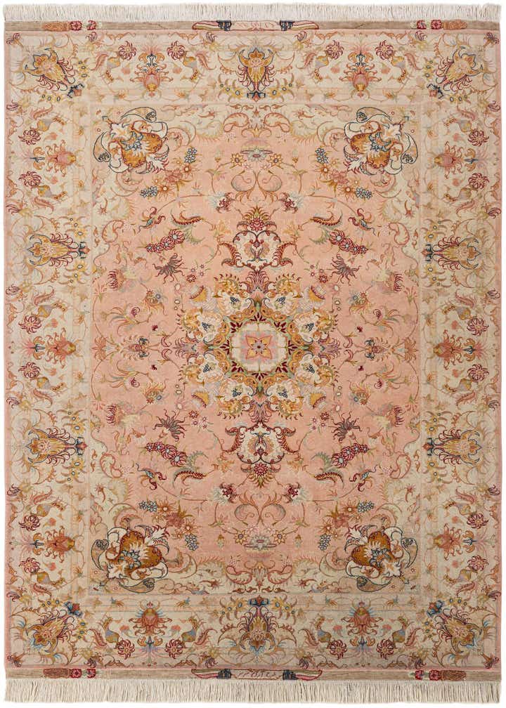 5' 8 x 8' 3 Hand Knotted Tabriz Persian Rug