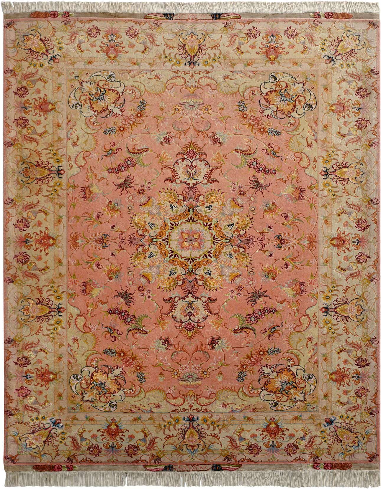 5' 8 x 8' 3 Hand Knotted Tabriz Persian Rug
