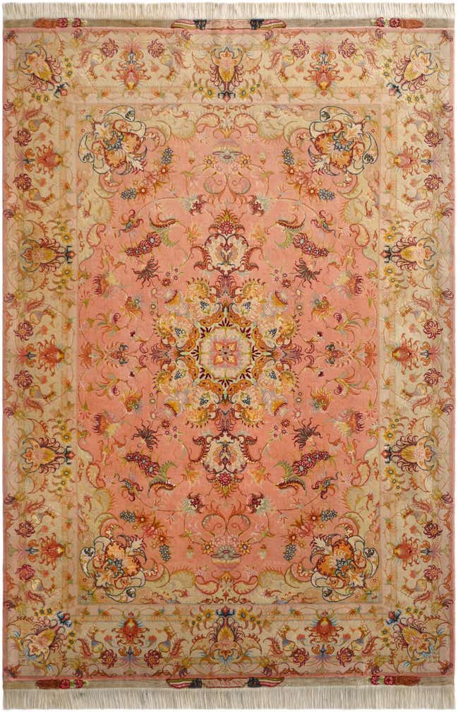 5' 8 x 8' 3 Hand Knotted Tabriz Persian Rug