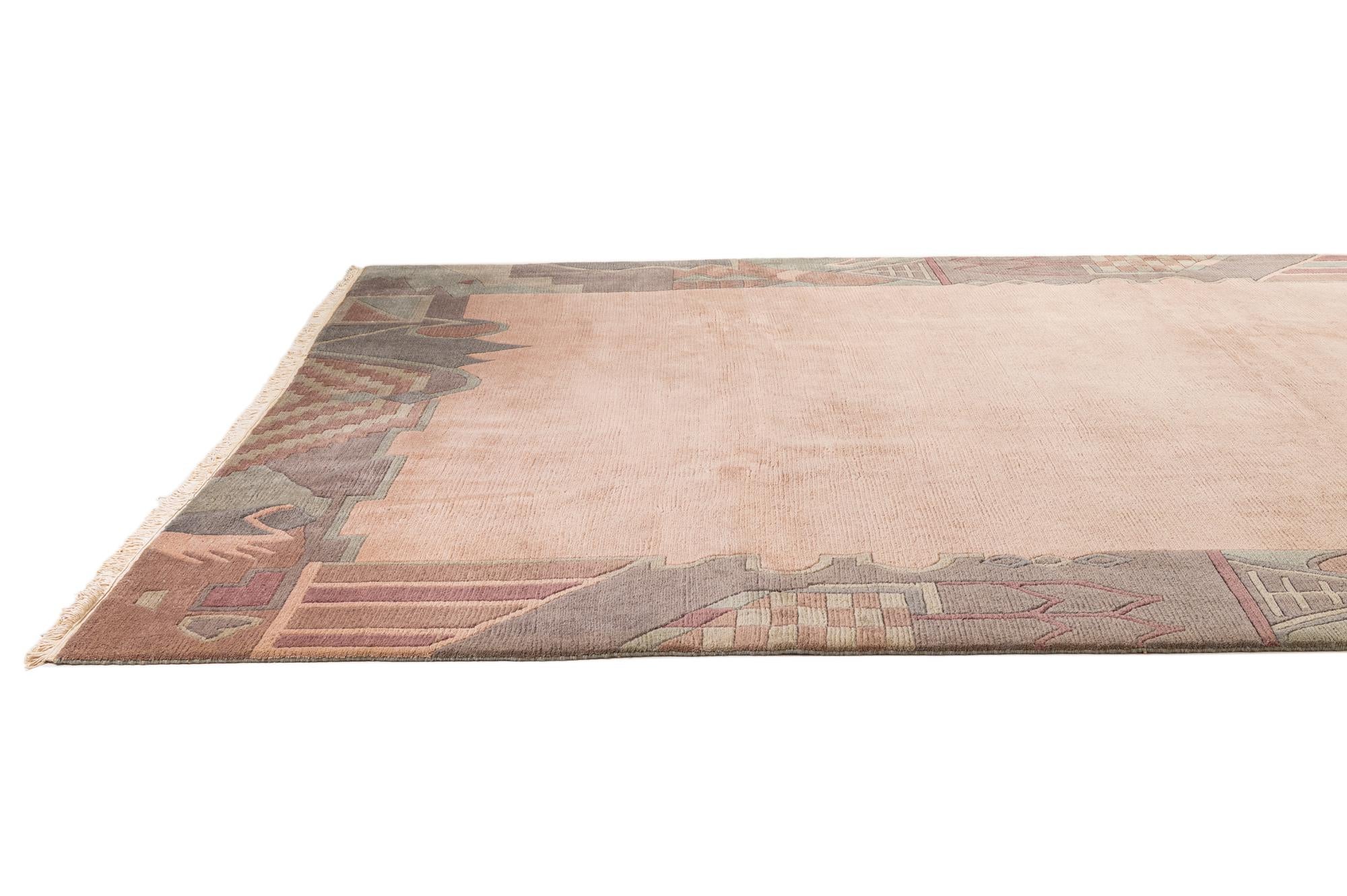8' 5 x 11' 3 Hand Knotted Tibet Wool Rug