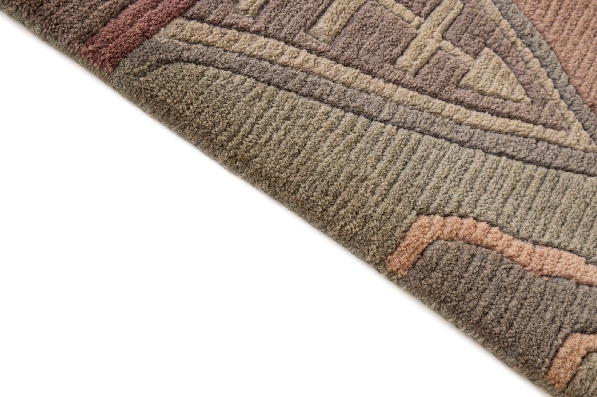 8' 5 x 11' 3 Hand Knotted Tibet Wool Rug