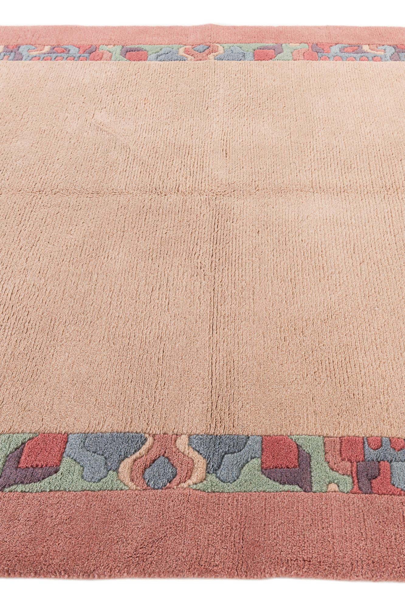 5' 7 x 8' Hand Knotted Tibet Wool Rug