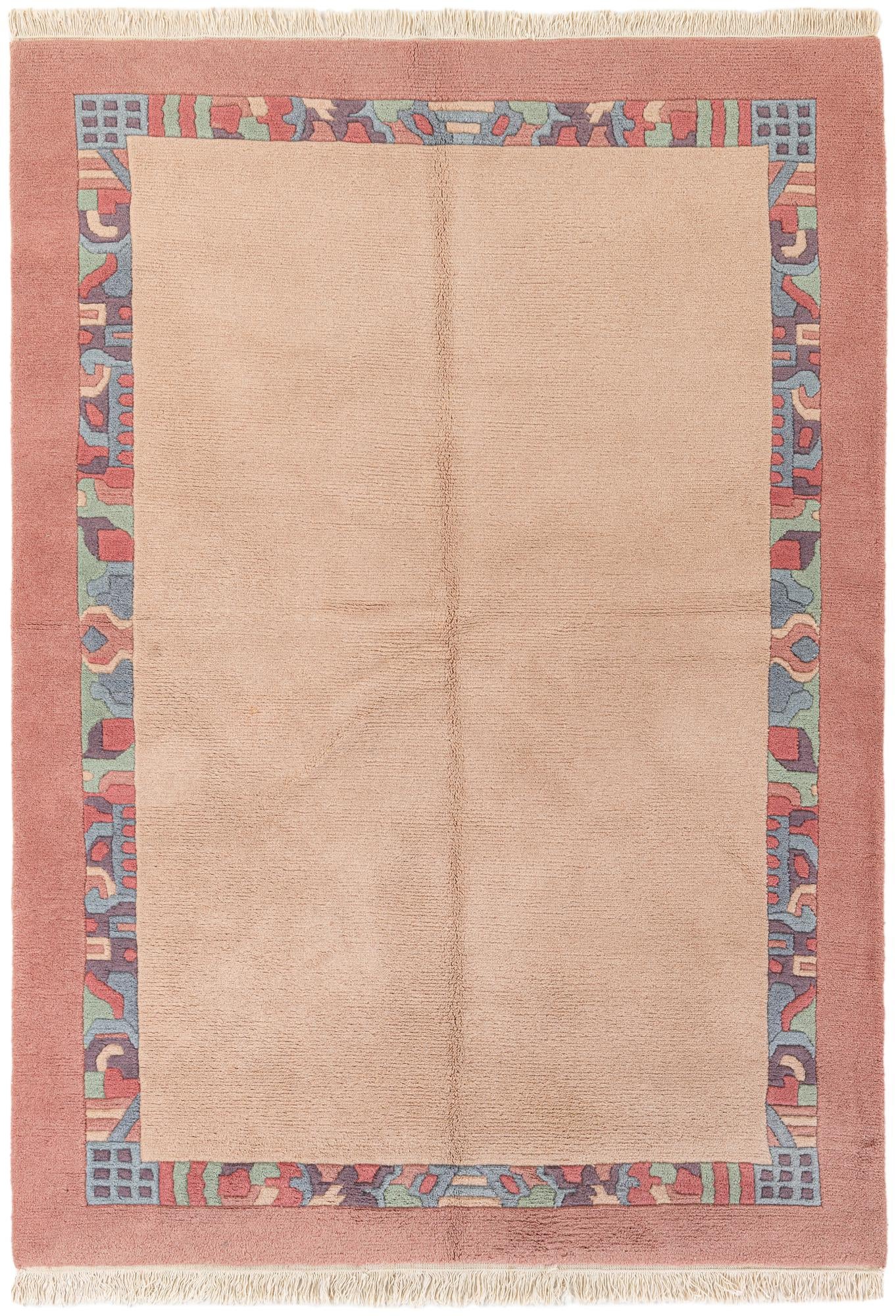 5' 7 x 8' Hand Knotted Tibet Wool Rug