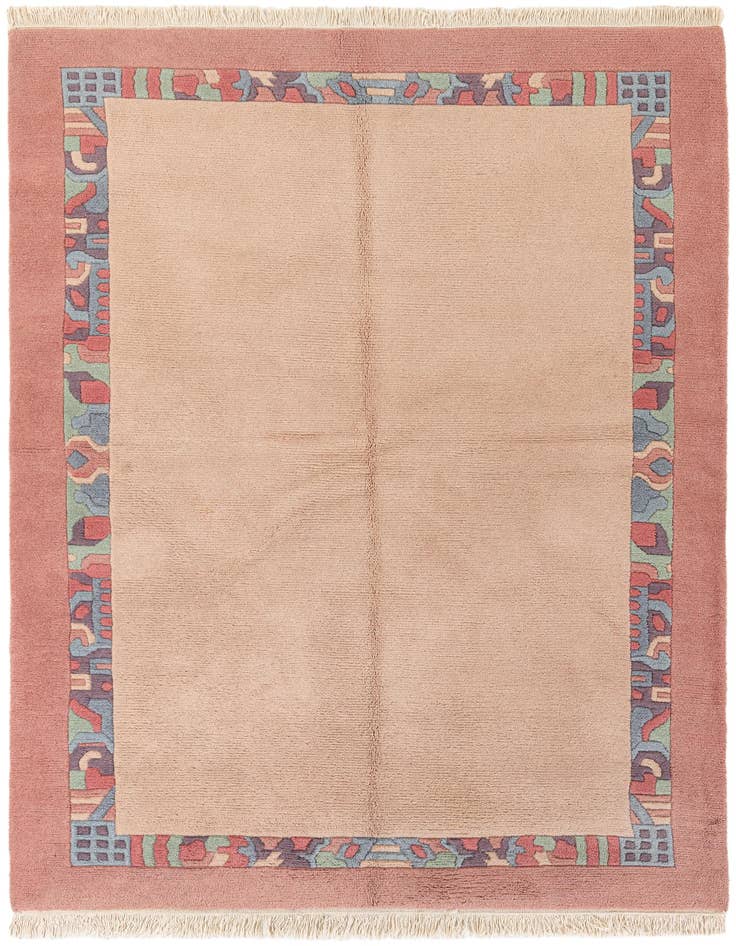 Detail image of 5' 7 x 8' Hand Knotted Tibet Wool Rug