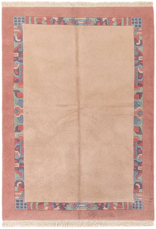 Detail image of 5' 7 x 8' Hand Knotted Tibet Wool Rug