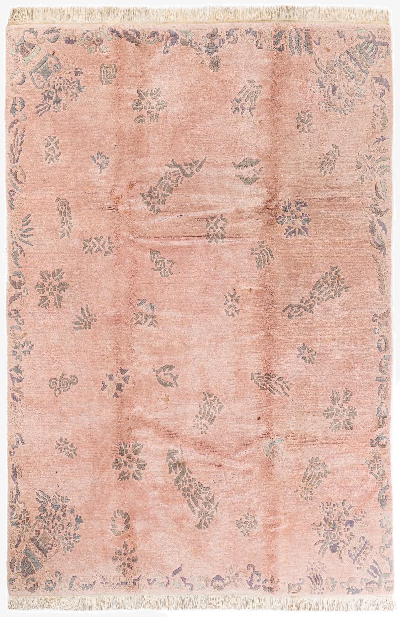 6' 7 x 9' 8  Hand Knotted Tibet Wool Rug