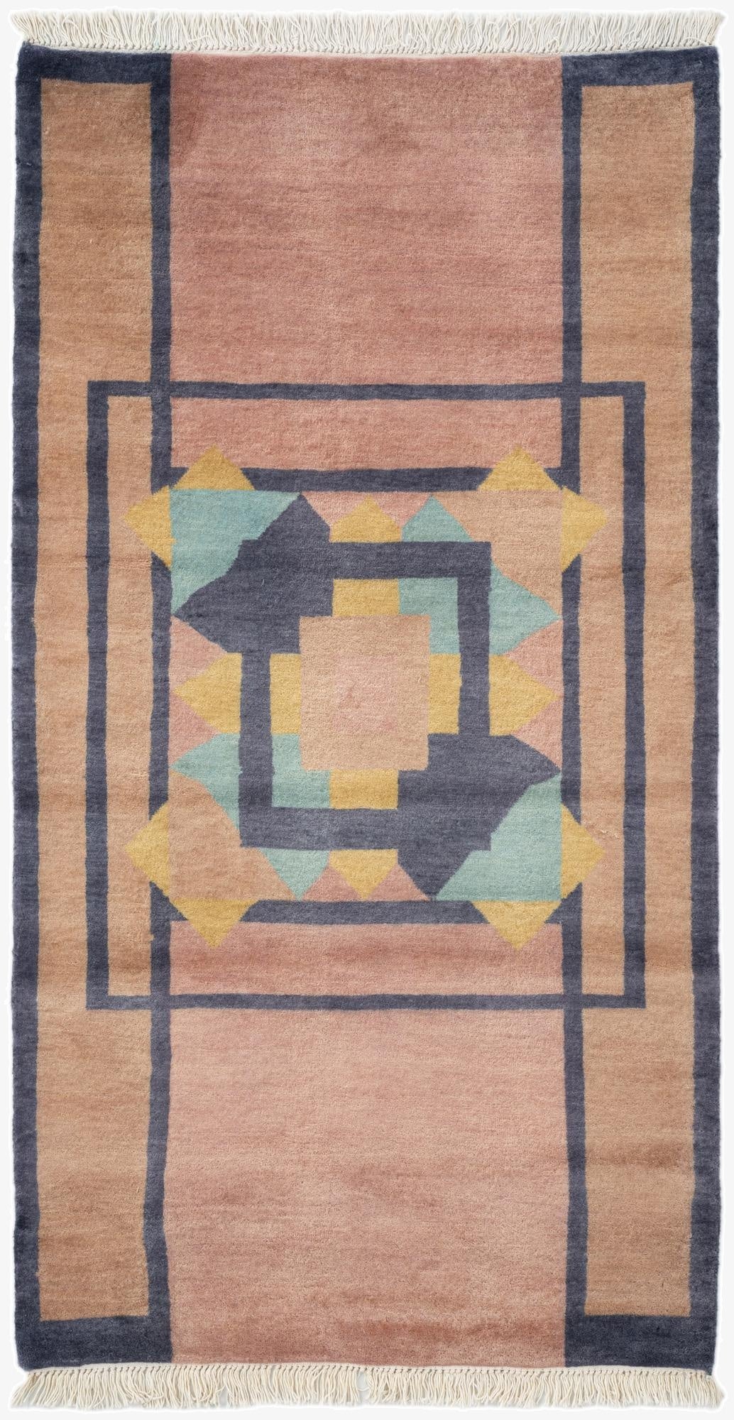 3' 5 x 6' 5  Hand Knotted Tibet Oriental Wool Rug