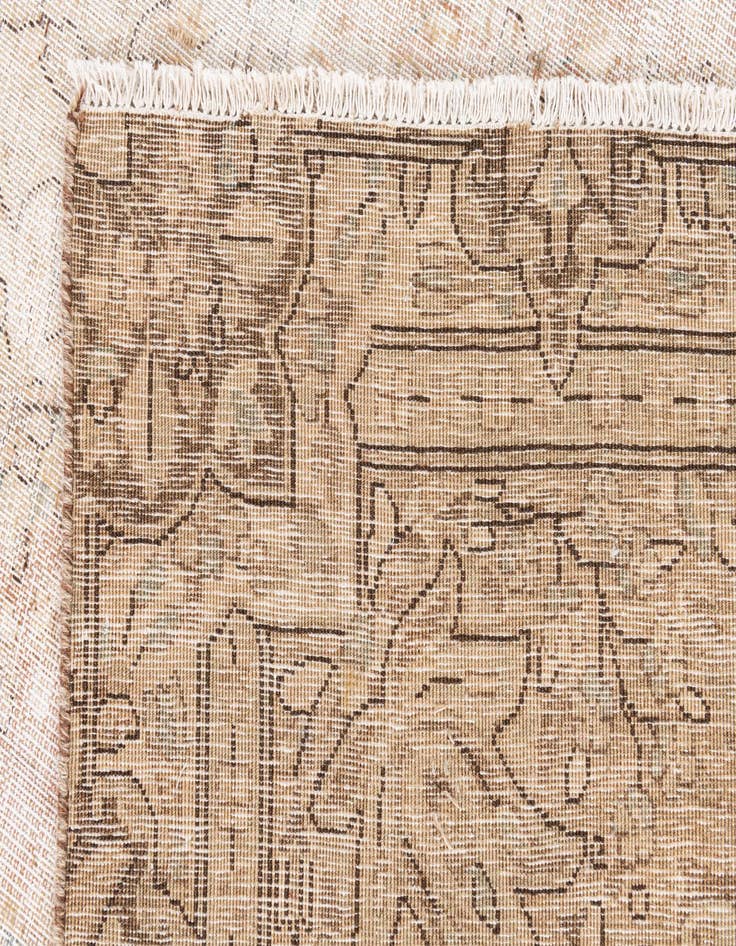 Detail image of 6' 2 x 9' 9  Hand Knotted Ultra Vintage Persian Wool Rug