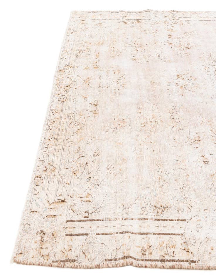 Detail image of 6' 2 x 9' 9  Hand Knotted Ultra Vintage Persian Wool Rug