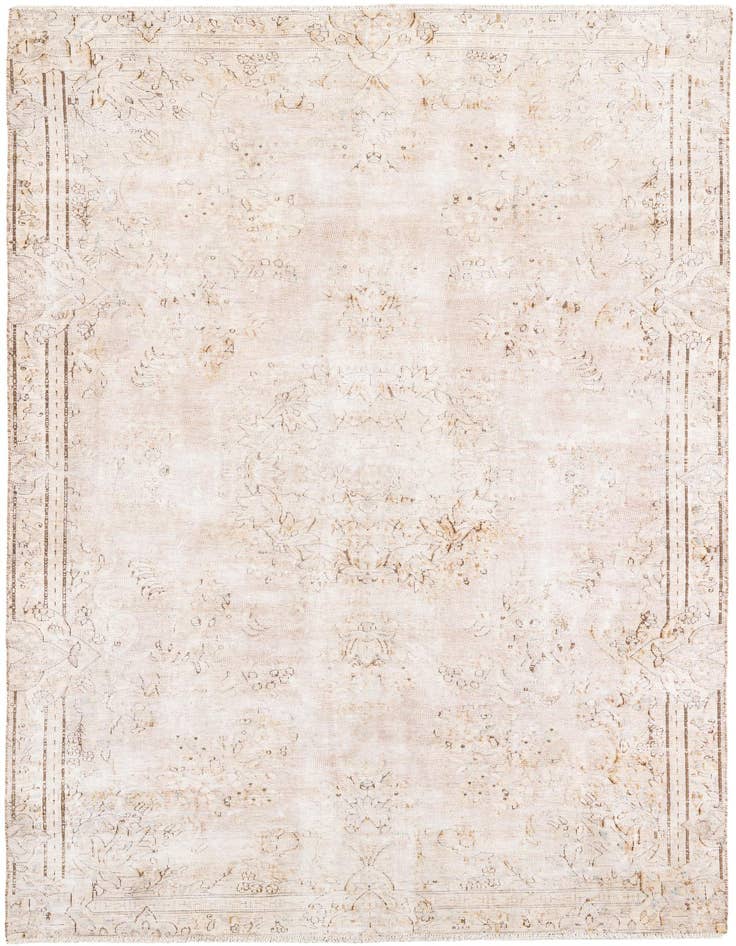 Detail image of 6' 2 x 9' 9 Hand Knotted Ultra Vintage Persian Wool Rug