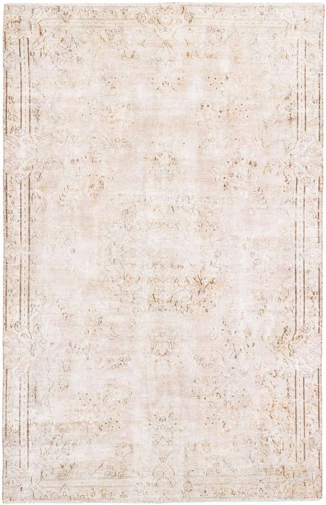 6' 2 x 9' 9 Hand Knotted Ultra Vintage Persian Wool Rug