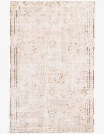 6' 2 x 9' 9 Hand Knotted Ultra Vintage Persian Wool Rug