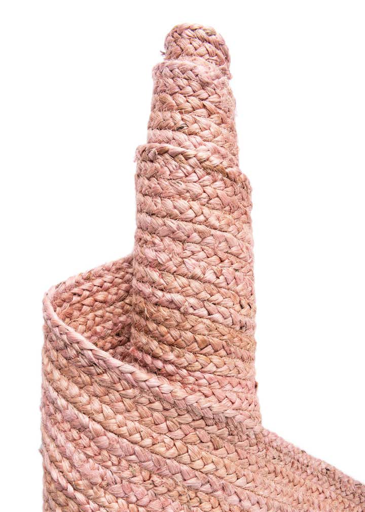 5' 1 x 5' 1 Handmade Braided Jute Round Rug