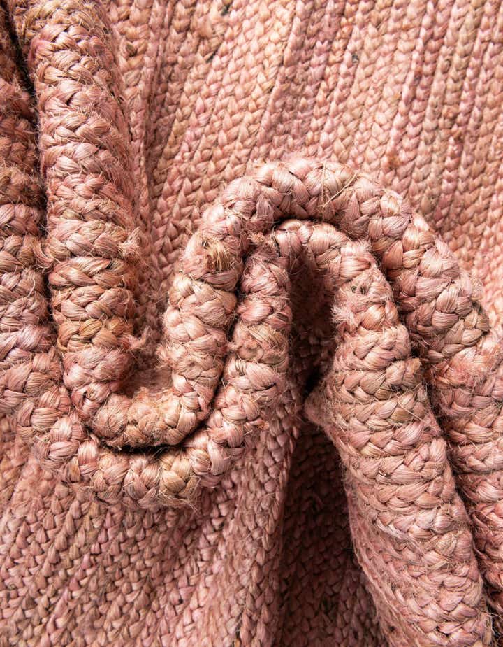 5' 1 x 5' 1 Handmade Braided Jute Round Rug