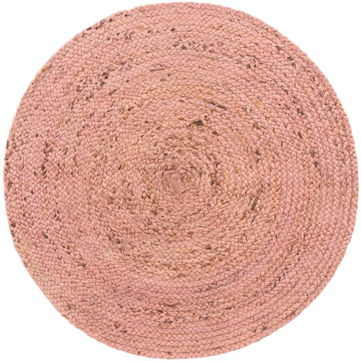 3' x 3' Handmade Braided Jute Round Rug