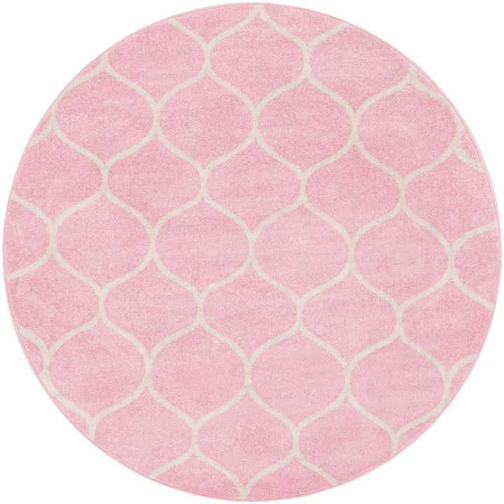 3' x 3' Lattice Frieze Round Rug