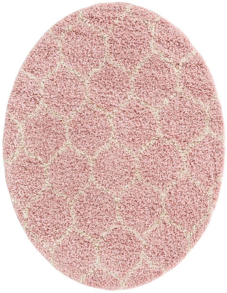 Detail image of 5' 3 x 5' 3 Lattice Shag Round Rug