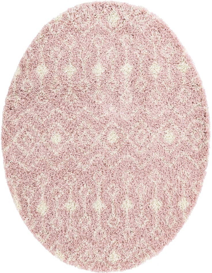 Detail image of 6' x 6' Moroccan Trellis Shag Round Rug