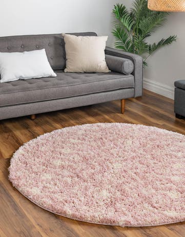 5' 3 x 5' 3 Moroccan Trellis Shag Round Rug