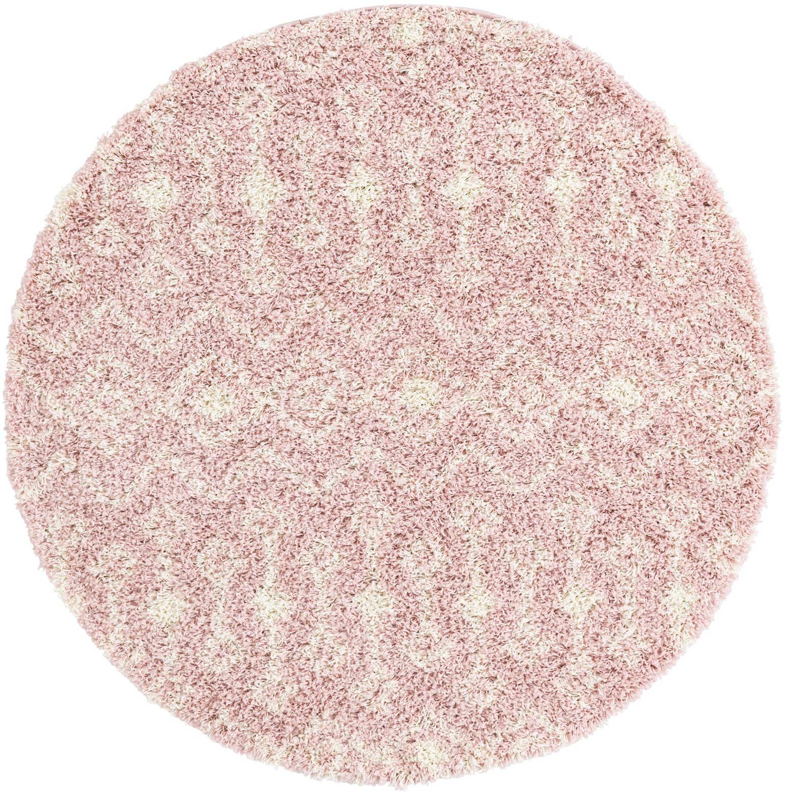 5' 3 x 5' 3 Moroccan Trellis Shag Round Rug