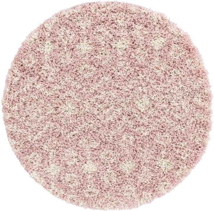 Detail image of 3' x 3' Moroccan Trellis Shag Round Rug