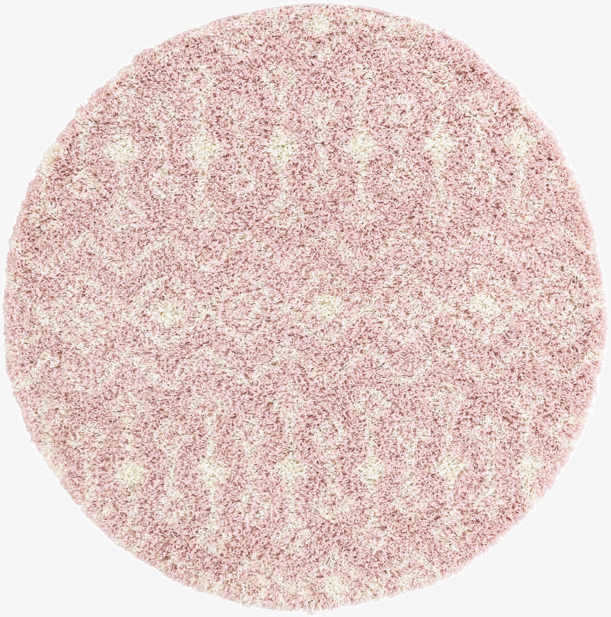 5' 3 x 5' 3 Moroccan Trellis Shag Round Rug