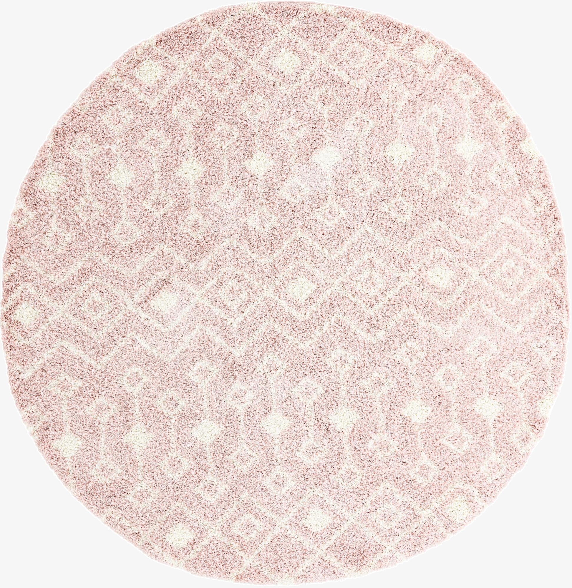 Primary image 10' x 10' Moroccan Trellis Shag Round Rug