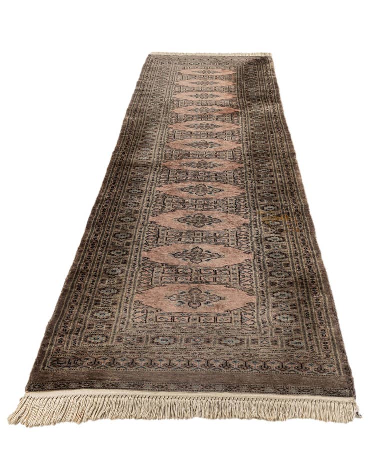 Detail image of 2' 8 x 9' Hand Knotted Bokhara Oriental Wool Runner Rug