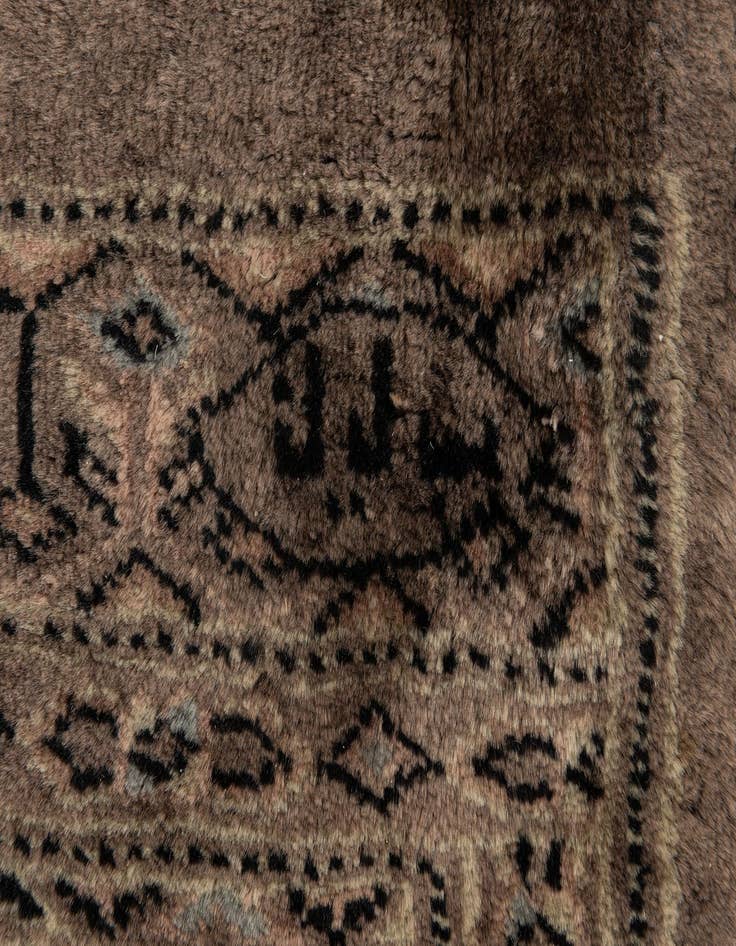 Detail image of 2' 8 x 9'  Hand Knotted Bokhara Oriental Wool Runner Rug