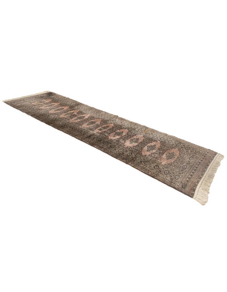 Detail image of 2' 8 x 9' Hand Knotted Bokhara Oriental Wool Runner Rug