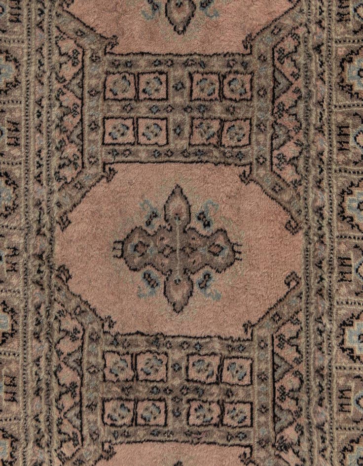Detail image of 2' 8 x 9'  Hand Knotted Bokhara Oriental Wool Runner Rug
