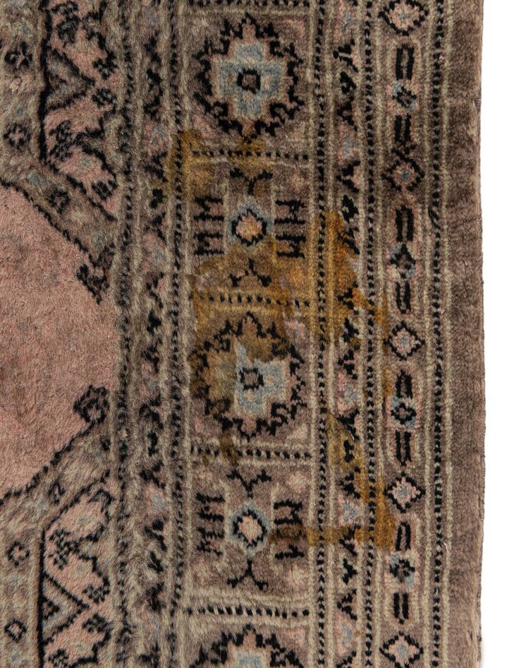 Detail image of 2' 8 x 9'  Hand Knotted Bokhara Oriental Wool Runner Rug
