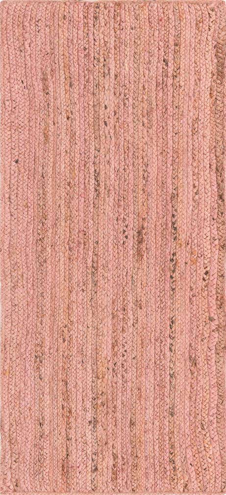 2' 6 x 6' 1 Handmade Braided Jute Runner Rug
