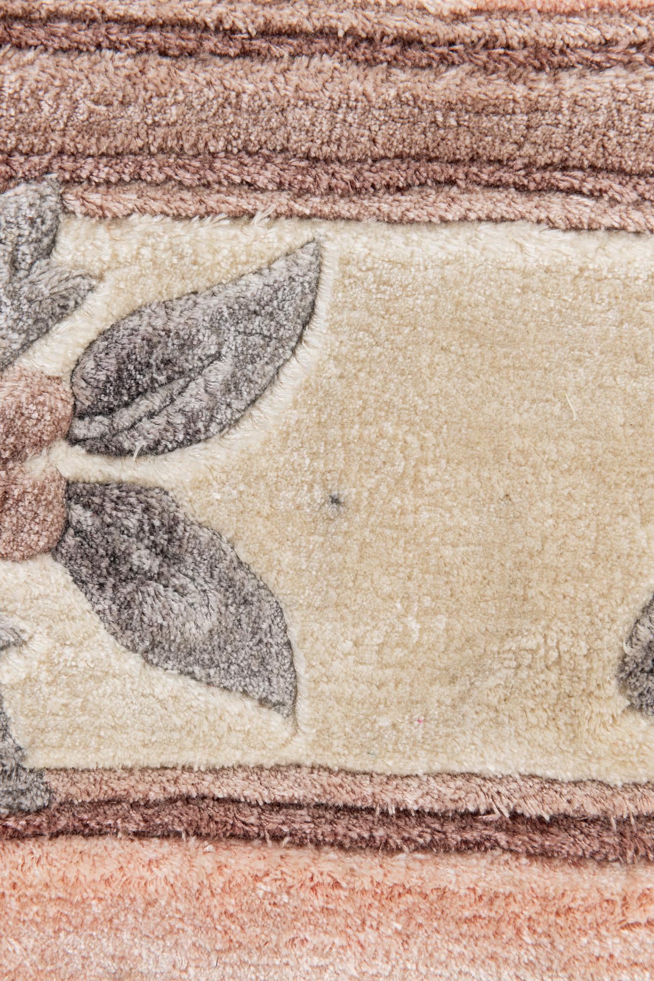 2' 4 x 9' 11 Hand Knotted Carved Pekin Wool Runner Rug